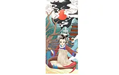 黔味·花溪米粉包装主题插画设计-古田路9号-品牌创意/版权保护平台
