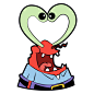 SpongeBob Mr. Krabs Fall in Love Sticker - Sticker Mania