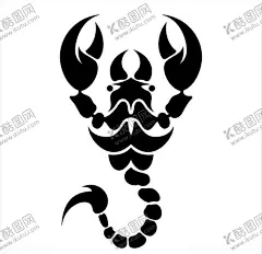 黑白蝎子图 【酷图网】蝎子,蝎子矢量图,蝎子图腾,蝎子雕刻图,蝎子CDR图,毒蝎,黑白蝎子图,蝎子图标,抽象蝎子图