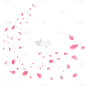 粉色漂浮花瓣元素7
