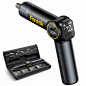 Fanttik Fold S1 APEX 3.7V Cordless Screwdriver, Electric Screwdriver, Screen Interaction, Pivot Handle, High/Low RPM Options, Max 7N.m, 20 Bits, 1/4''Hex, Ideas DIY Tool - Deluxe Edition