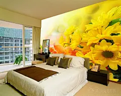 简约风格卧室背景墙装修图片,简约风格卧室壁纸图片