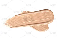 白色背景上的液体基础涂抹.