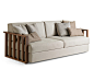 Dorsoduro wooden designer couch by Varaschin | Lounge sofas