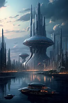 未来城堡核废水处理站图片插画
