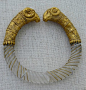 Ram's head rock-crystal bracelet styled like a torque (ca. 330-300 B.C.). Found in Macedonia, near Thessaloniki.