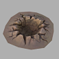 3d cartoon crater model