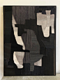abstract stitched silk composition : composition made with individually dyed pieces of handwoven khadi silk stitched together and stretched over an aluminium artist frame. backed with...