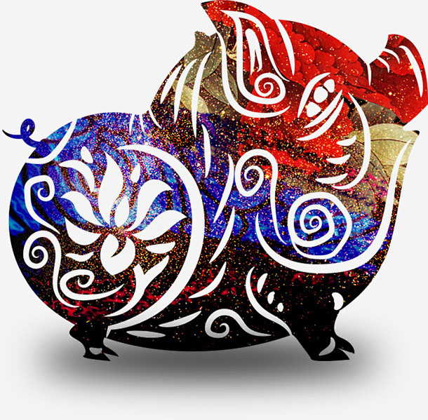 剪纸胖嘟嘟猪_新图网ixintu.com