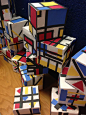 The Artsy Fartsy Art Room: Mondrian Inspired Cubes!: 