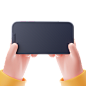 Landscape Mobile screen 3D Illustration