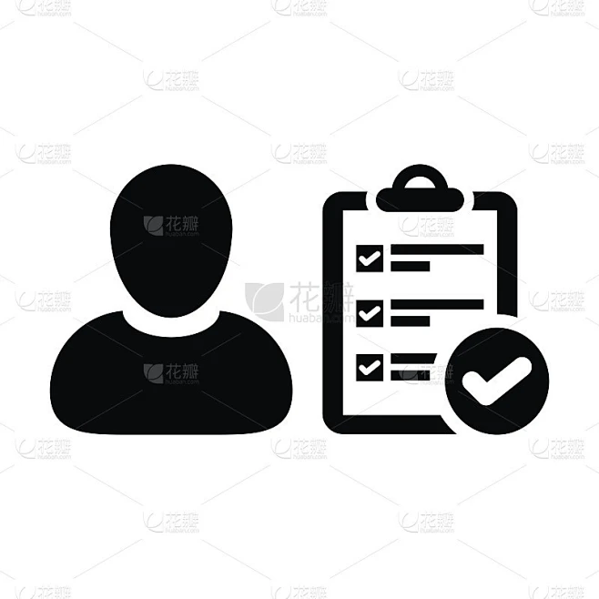人员检查表图标向量要做的列表扁平字形象形文字符号素材-花瓣网
