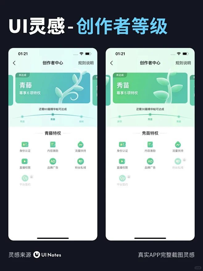 UI设计 | 创作者等级界面灵感