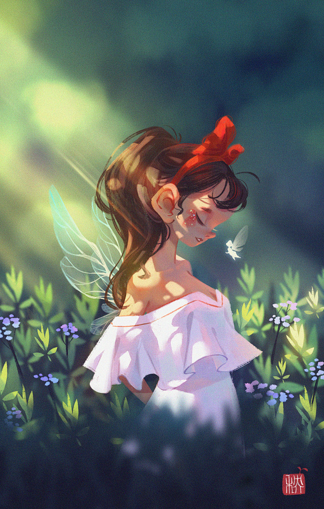 精灵少女_长秧__插画师作品_涂鸦王国g...