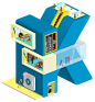 Illustration - Kyiv International Economic Forum : This illustration visualizes abbreviation KIEF - Kyiv International Economic Forum.Each letter has a certain sense of connectedness to the forum.For example the letter E "Economics" visualizes t