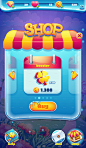 Sweet world candy shooter mobile GUI 