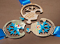 Medal puzzle - the Olympics school in Zakopane. made of materials combined with color printing.: 