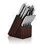 家美康跨境刀具套装厨房不锈钢菜刀全钢套刀14件套刀组合套刀现货