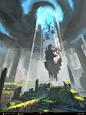 Godfall - Earth Realm early concepts , Leon Tukker : Concept art for the earth realm in Godfall. Exploring color and shapes