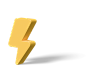 3d lightning icon angle view