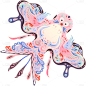 二十四节气春分插画幻彩国潮风春季风筝元素素材