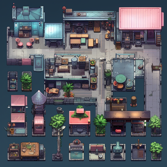 现代建筑2D场景素材 (70)
