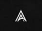 A (rough) design ron naus black white style type character letter a typography minimal