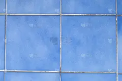 蓝色的墙砖。