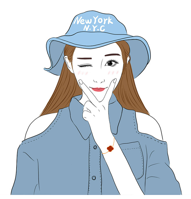 手绘定制自画像q版人物头像卡通形象设计情侣真人照片美化转手绘淘宝