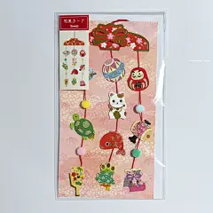 日本人气可悬挂装饰新年情人节红色幸运符立体贺卡片毛绒风铃款-淘宝网