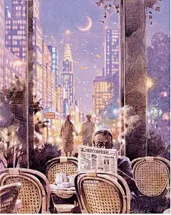 【日本插画师世仓铁平水彩作品】他的画被称为“欧洲的童话”：马德里的月光、威尼斯的渔火、斯德哥尔摩的城堡、布拉格的小巷……黑暗与明亮的对峙，绚丽又寂寞。房屋、人物、花草、灯火都被赋予魔魅般的生命力。 