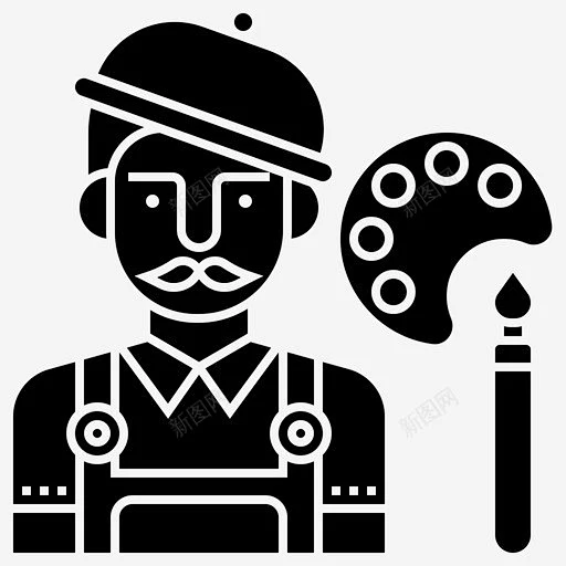 画家艺术家工匠图标 UI图标 设计图片 免费下载 页面网页 平面电商 创意素材-花瓣网