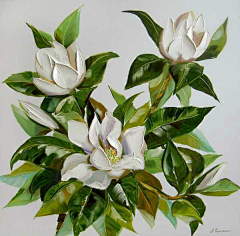 玉岭花采集到油画立体花卉