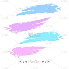 矢量炫彩矢量水彩笔画，图 Eps10