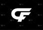 c f initial letter logo design creative modern