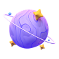 Uranus 3D Icon