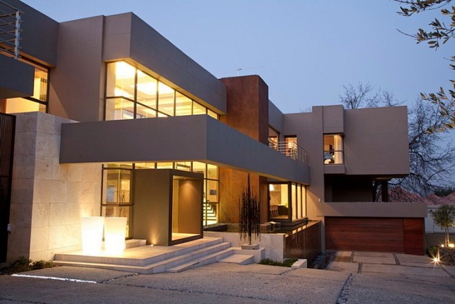 南非约翰内斯堡现代豪华的别墅装修效果图欣...
