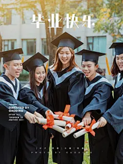毕业季晒照学士服晒照简约风plog模板