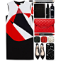 A fashion look from January 2015 featuring colorblock dress, pointed toe slingbacks and lambskin purse. Browse and shop related looks.