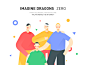 ZERO human imagine dragons colorful dribbble music ui design cool color illustration