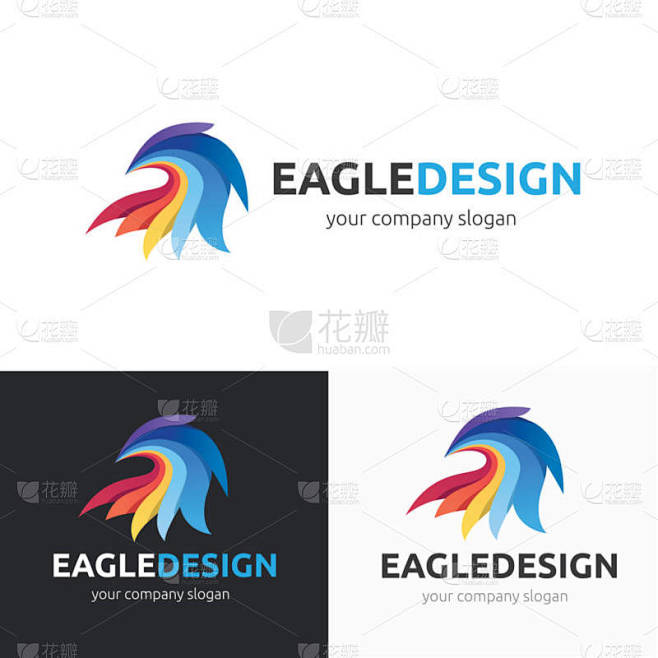 飞鹰 Logo，小鸟标志套装，猎鹰徽标，鹰标志，矢量标志模板