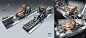 ADR1FT , Oscar Cafaro : concept art for ADR1FT - Three One Zero