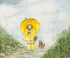 来自Catherine Simpson手绘水彩插画作品，童年回忆！ 