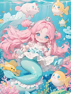 蓝色大海·小小美人鱼‍♀️丨女生头像壁纸