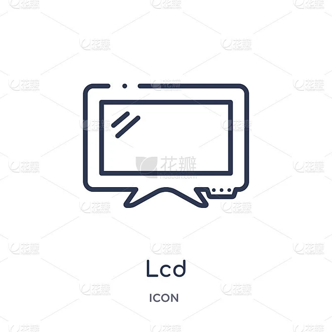 Linear lcd icon from Electronic devices outline co图片_其他图片图片素材-花瓣网