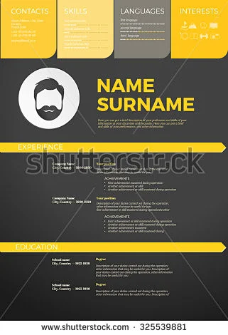 modern cv resume vertical template-商业/金融,符号/标志-海洛创意（HelloRF） - 站酷旗下品牌 ...