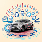 Toyota C-HR Hybrid : Illustrations for Toyota C-HR Hybrid campaign