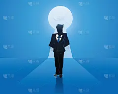 一个充满激情的有魅力的关键球员创造性的商人插画概念