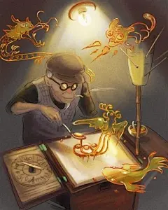 [画糖人儿的老爷爷 | 儿时的回忆，温暖又甜蜜。] 