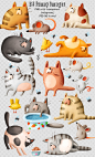 Funny cats collection on Behance